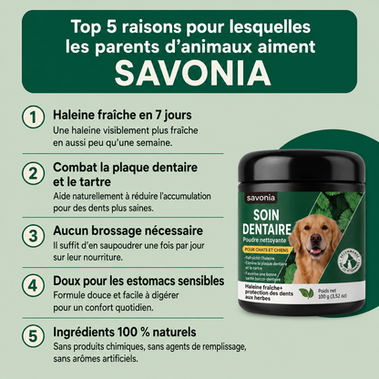 Savonia™ Poudre nettoyante dentaire pour animaux