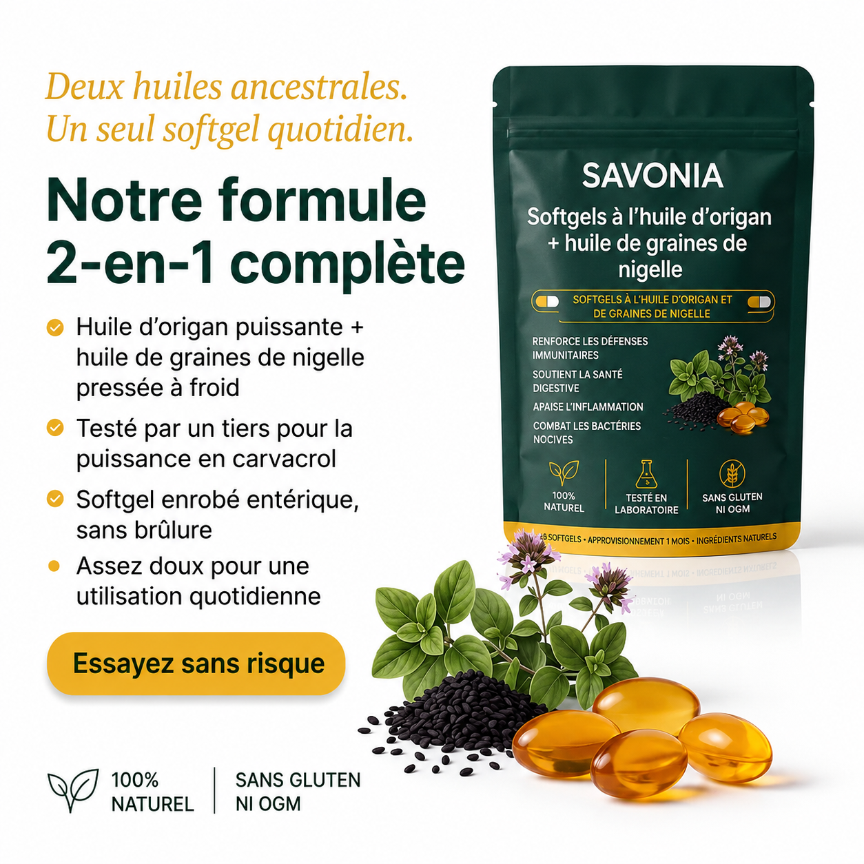 Virella® Oregano Oil + Black Seed Oil Softgels