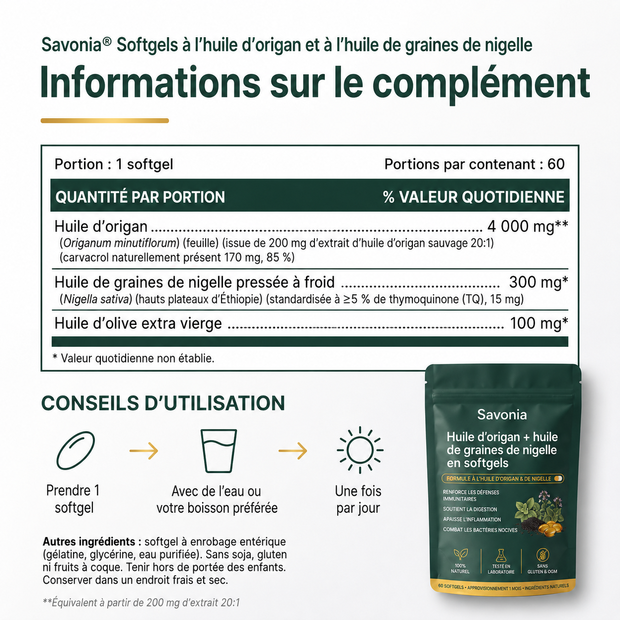 Virella® Oregano Oil + Black Seed Oil Softgels